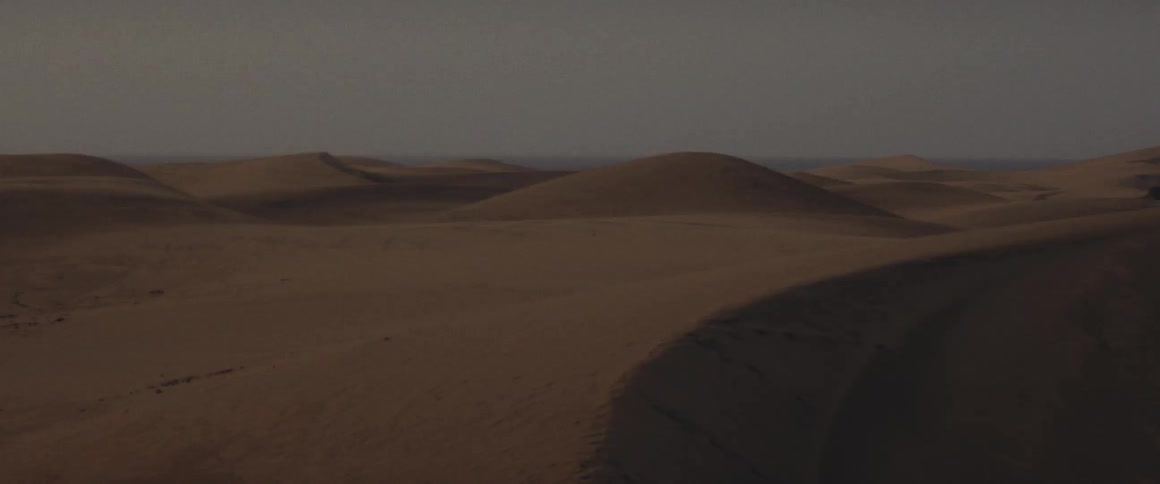 Sand dunes in the desert