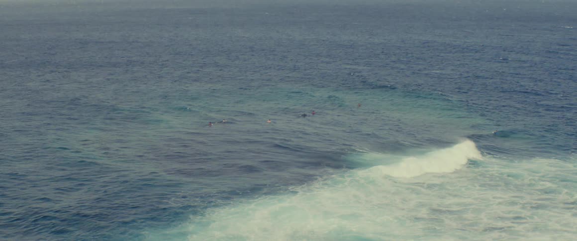 View of calm waves in the midst of the sea