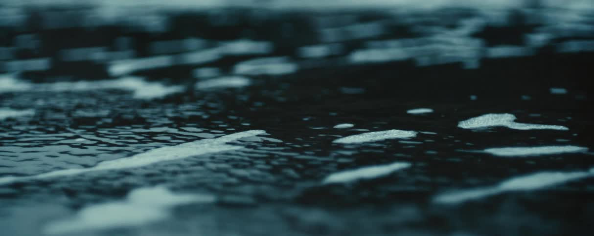 Ice floats in the stream