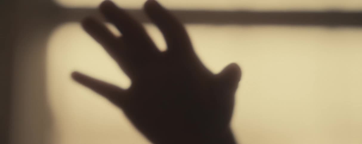 Silhouette of the hand of a baby