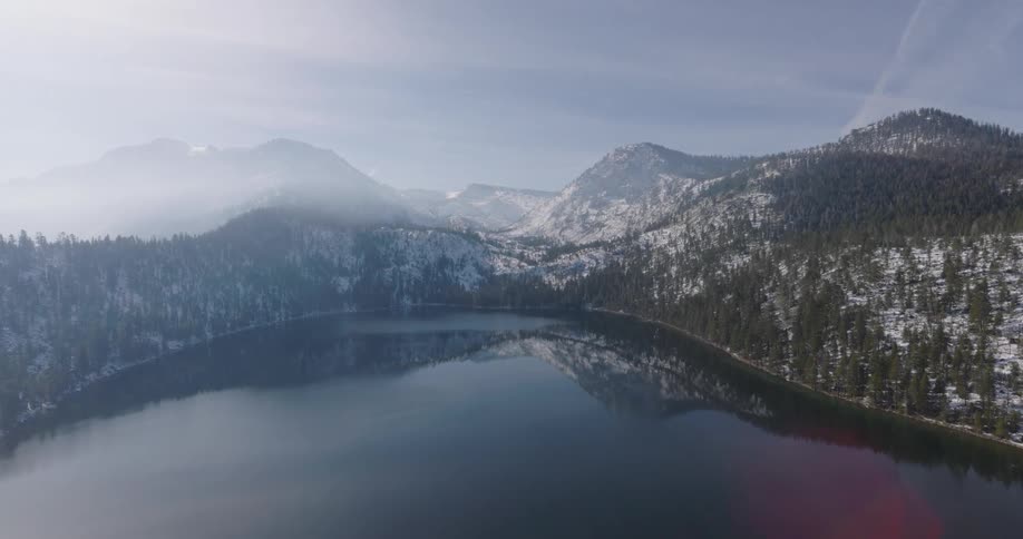 Aerial view of lake tahoe emerald bay