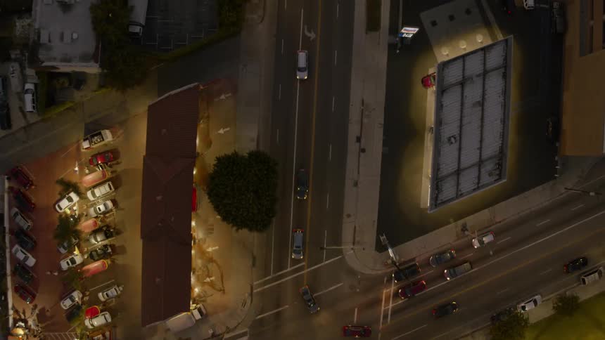 Cars at an intersection in an urban area