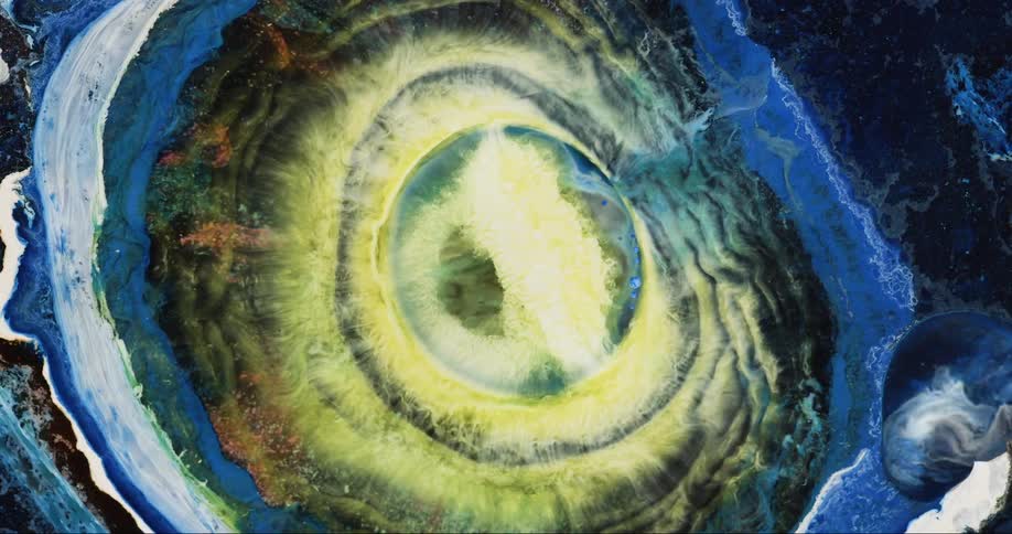 Abstract fluid art of flowing ink