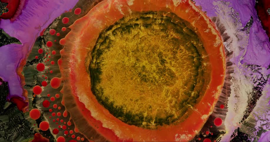 Abstract fluid art of flowing ink