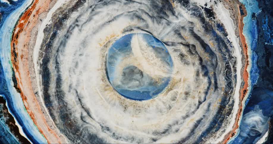 Abstract fluid art of flowing ink
