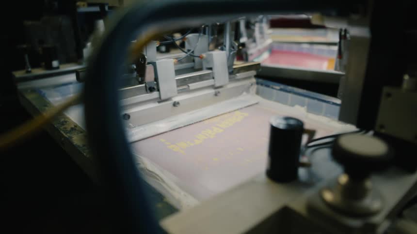 The machine is painting something