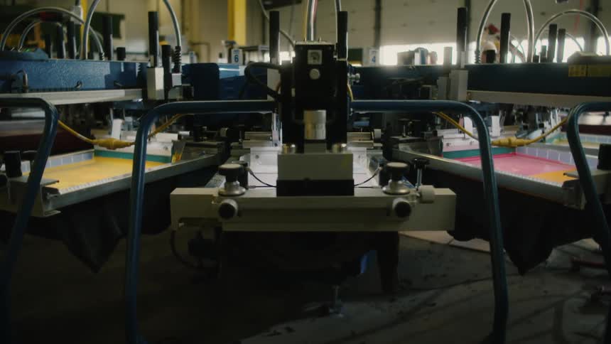 The machines are manufacturing something