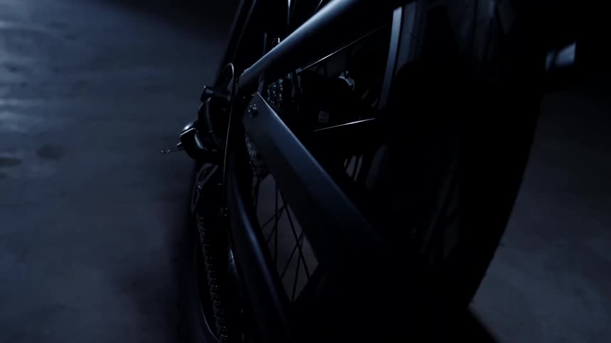 Orbiting shot around a motorcycle tire