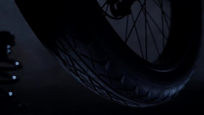 Close up of a bicycle tire