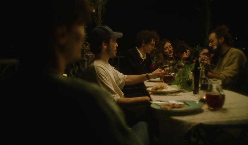 Friends enjoy diner together at home