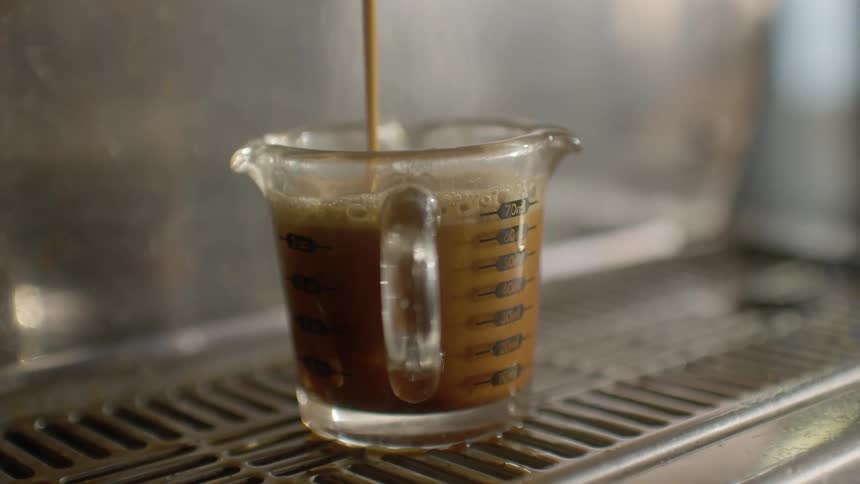 Close up of a shot of espresso