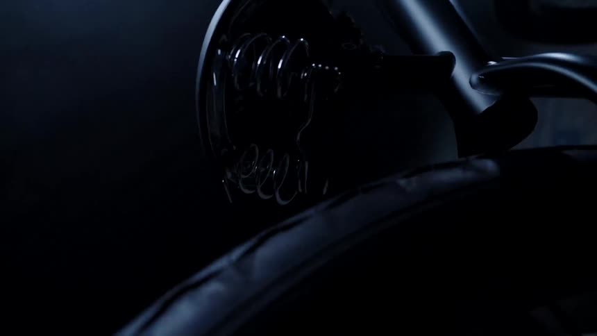 A bike in a dark room