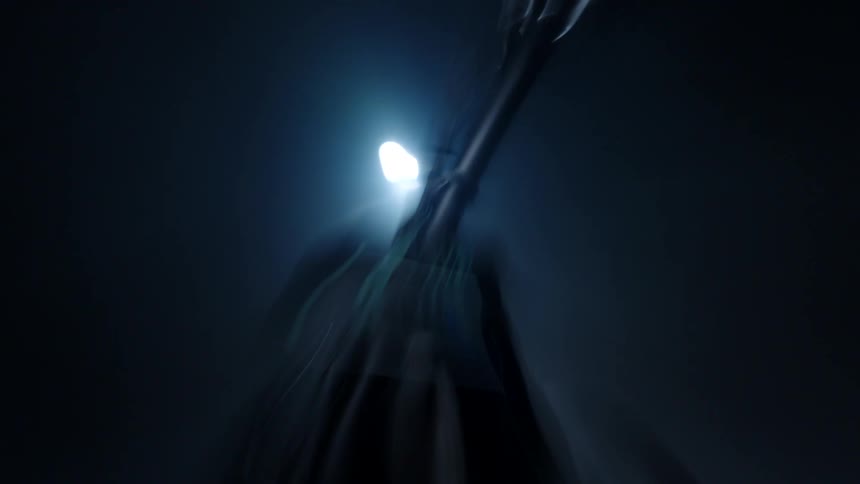 A spotlight is on the motorcycle