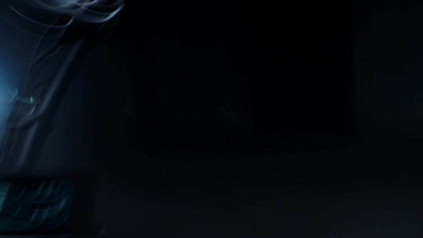 Chaotic footage of a bicycle in a dark room
