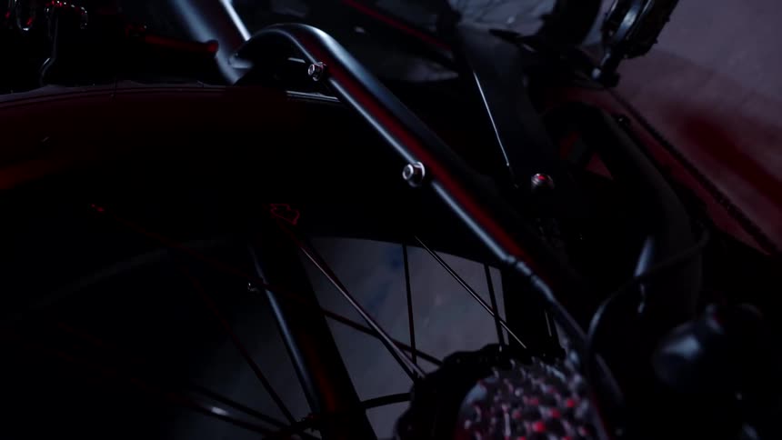 A closeup view of the bicycles cassette showcasing the gears that contribute to its speed