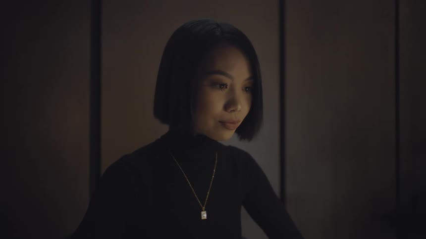 Young elegant woman working at the office