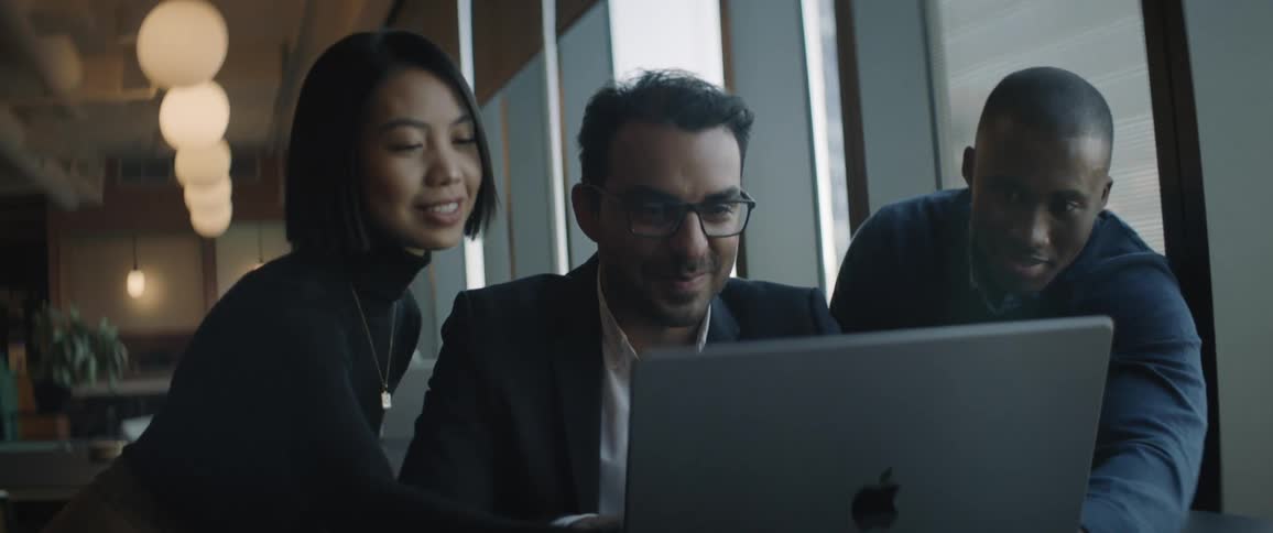 People in a meeting in a metropolitan city office