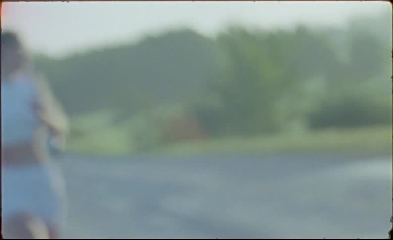 A woman is running on the road