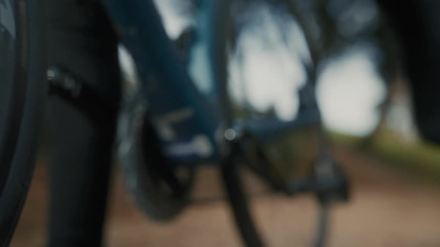 A person spinning a bicycle pedal