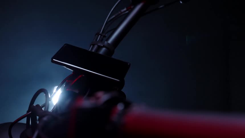 Screen attached to a bicycle handlebar