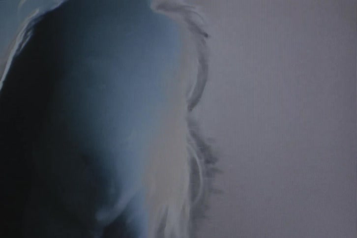 A glitchy clip of a female model