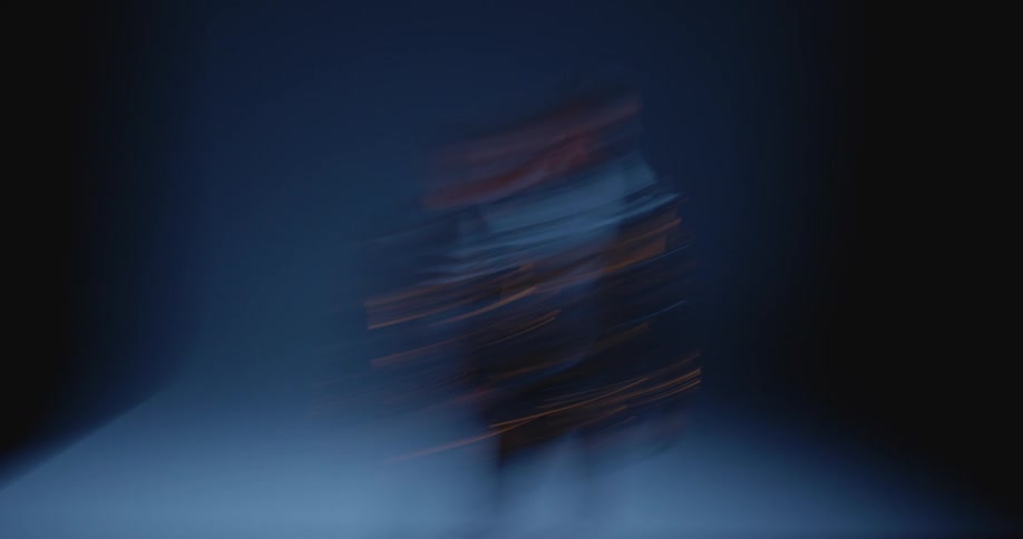 A model is moving on the stage