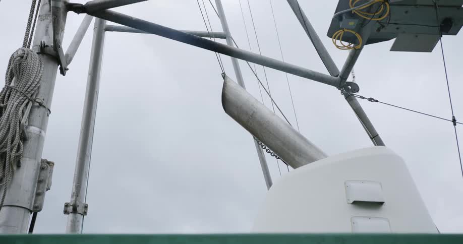 Exhaust of a fishing boat