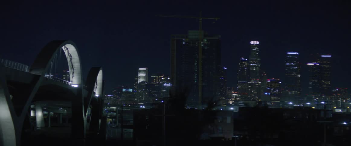 Skyline of a metropolitan city at night