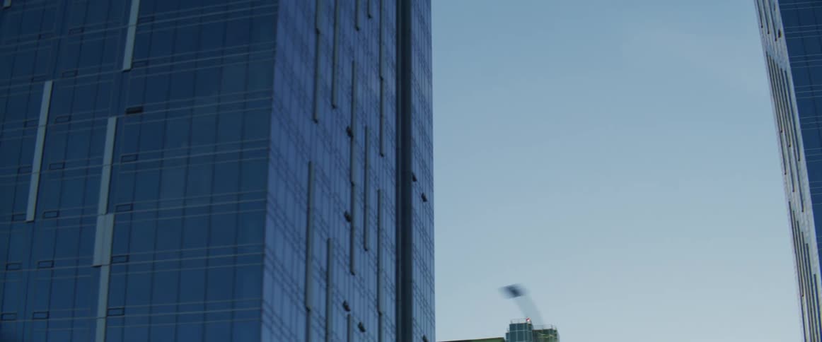 The tall buildings fill the city