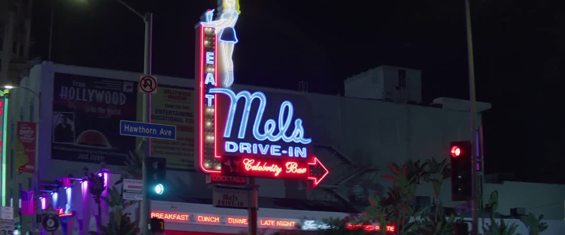 Neon signs in the city at night