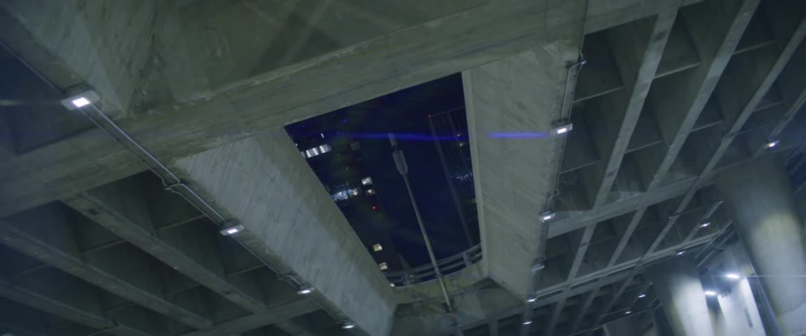 Underside of a highway in the city