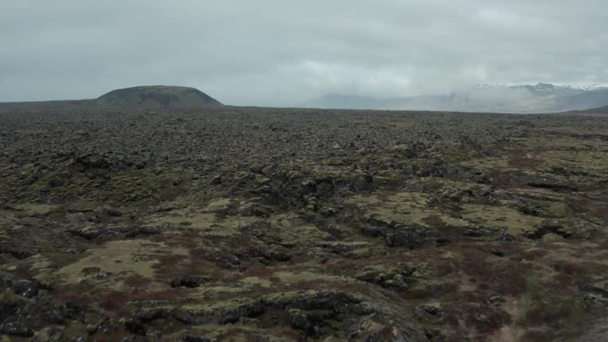Heavy clouds are over the landscape