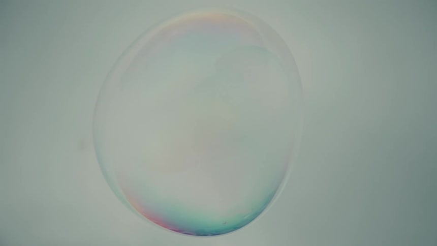 A bubble is floating around