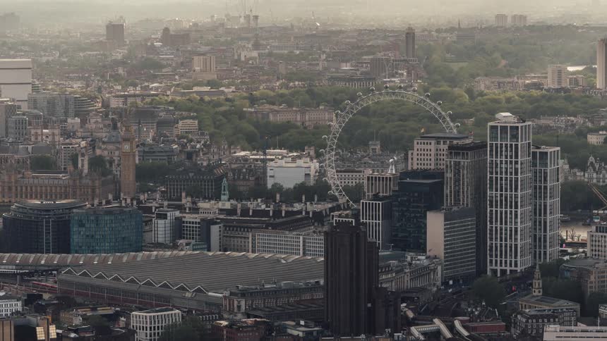 A city view with high rise buildings