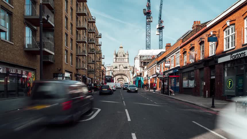 Time lapse of a busy london street