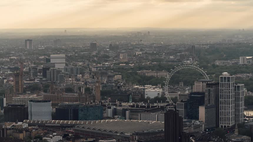 Time lapse of sunlight over london
