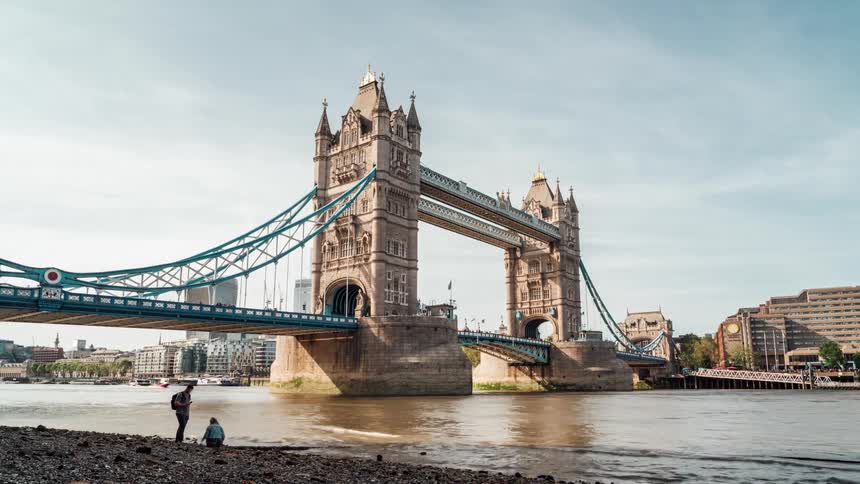 View of tower bridge seen from shad thames