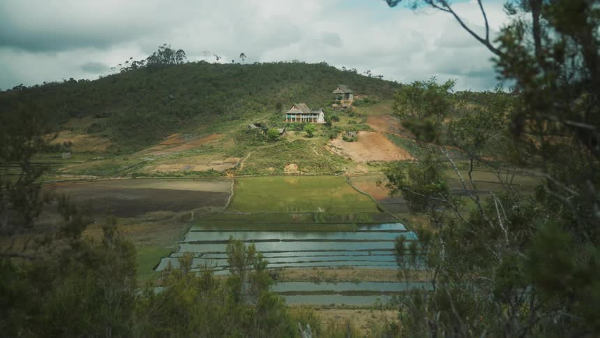 A house is on the hill