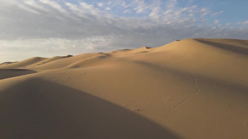 Aerial of the sahara desert during a hot day