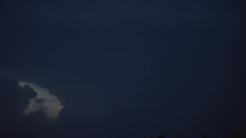 Lightning and thunder flashing in the cloudy sky