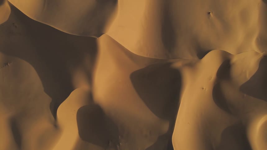 Aerial of dunes in the sahara desert