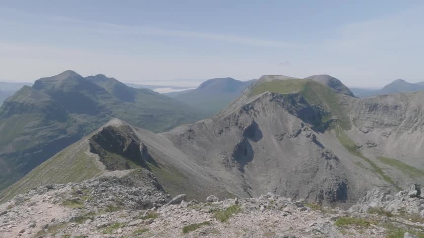 A clip of a vast mountainous land
