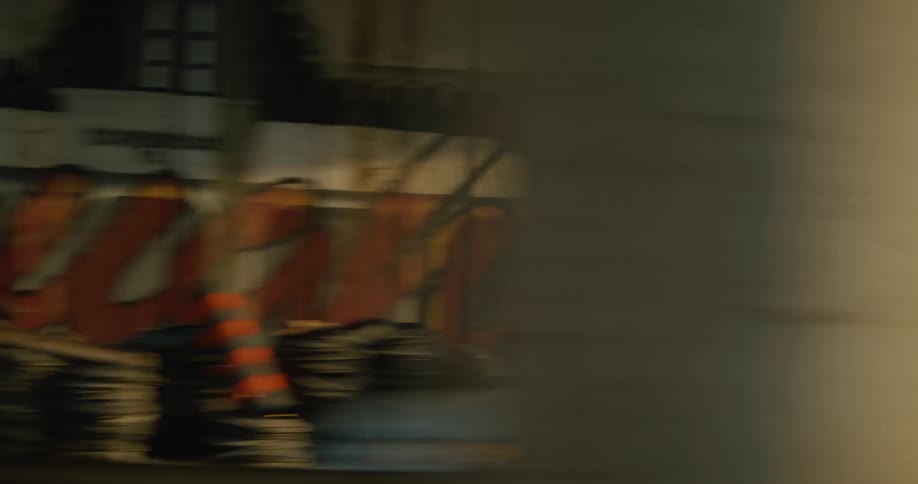 View of an overpass with graffiticovered walls