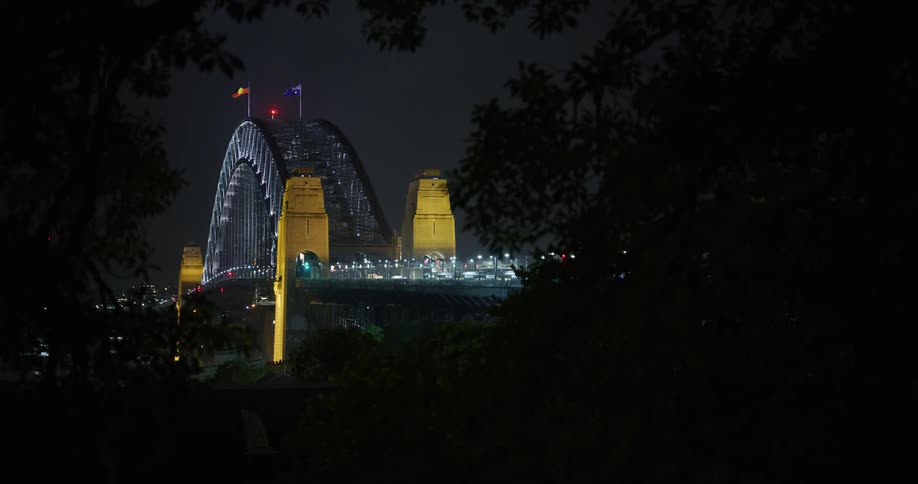 Traffic travels over the bridge