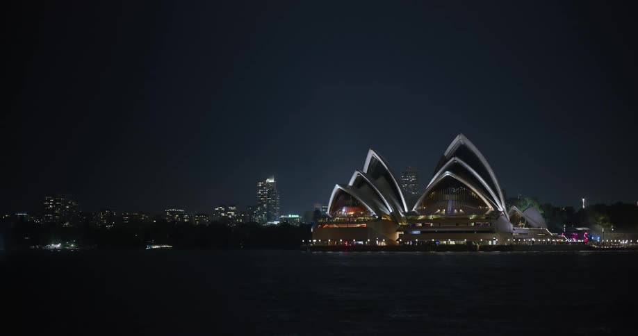 View of the sydney opera house at night