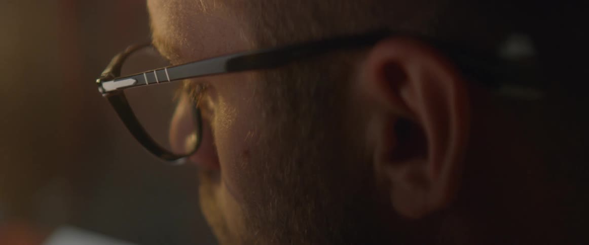 A man is wearing glasses