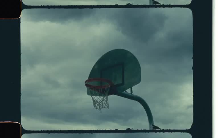 A clip of a basketball net