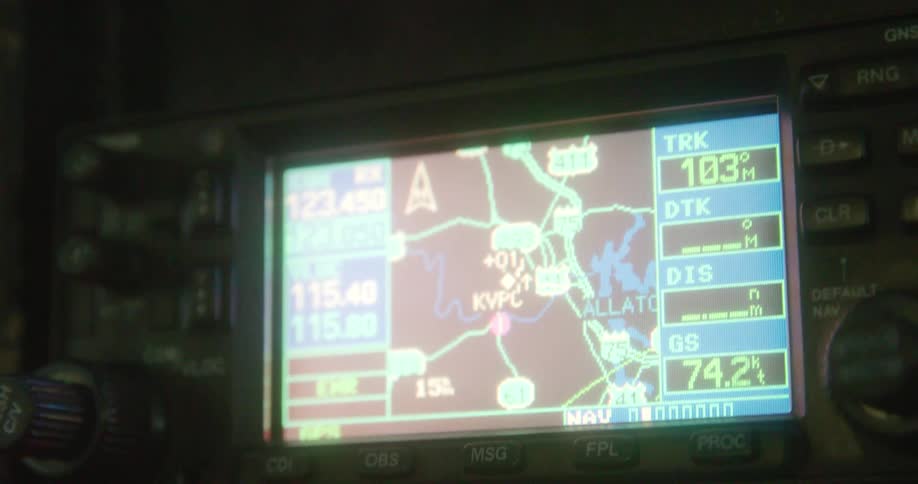 A close up of a flight computer in a plane