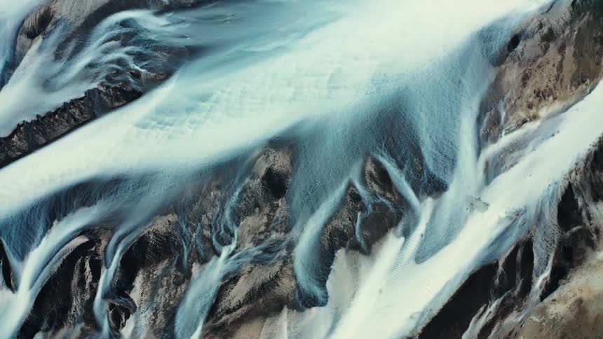 Artistic painting of rivers