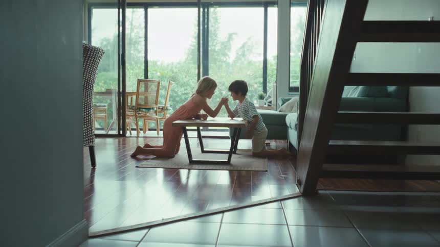 Kids playing in the living room